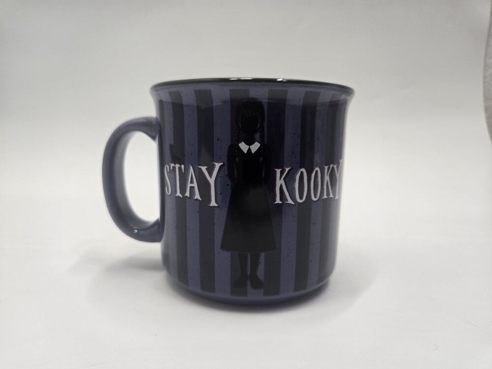 Wednesday Stay Kooky Ceramic Mug Purple Black Gothic Coffee Cup